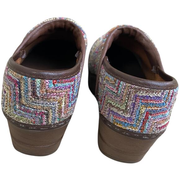 Sanita Professional Clogs EU 35 US 4 Woven Zig Zag Multicolour Work Comfort - Picture 7 of 11
